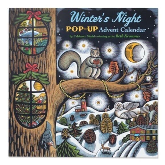 Winter's Night Pop-Up Sticker Advent Calendar by Beth‎ Krommes NEW - Picture 1 of 2